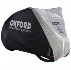OXFORD AQUATEX ROWEROWY POKROWIEC WODOODPORNY NA TRZY ROWERY KOLOR SZARY/CZARNY