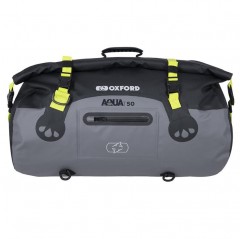 OXFORD TORBA AQUA T-50 ROLLBAG WODOODPORNA POJEMNOŚĆ 50L KOLOR CZARNY/SZARY/ŻÓŁTY FLUO