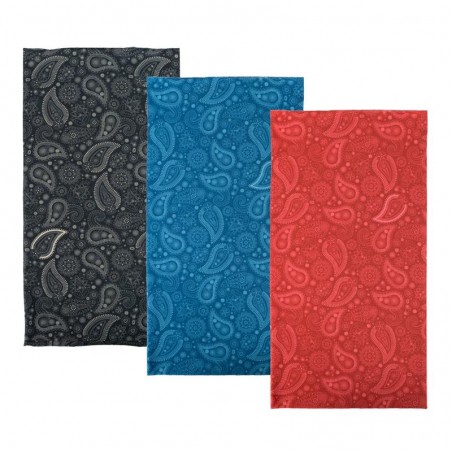 OXFORD KOŁNIERZ WIELOFUNKCYJNY WIATROODPORNY COMFY OXFORD PAISLEY 3 SZTUKI W OPAKOWANIU KOLOR CZARNY/NIEBIESKI/CZERWONY