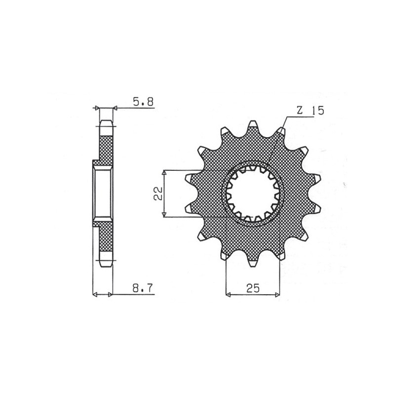 SUNSTAR ZĘBATKA PRZEDNIA 1248 14 KTM SX/EXC '91-'19 (JTF1901.14) (ŁAŃC. 520) (124814JT)