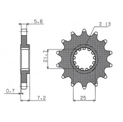 SUNSTAR ZĘBATKA PRZEDNIA 585 16 YAMAHA XTZ 750 '90-'98 (JTF578.16) (JTF1536.16) (ŁAŃC. 520) (58516JT)