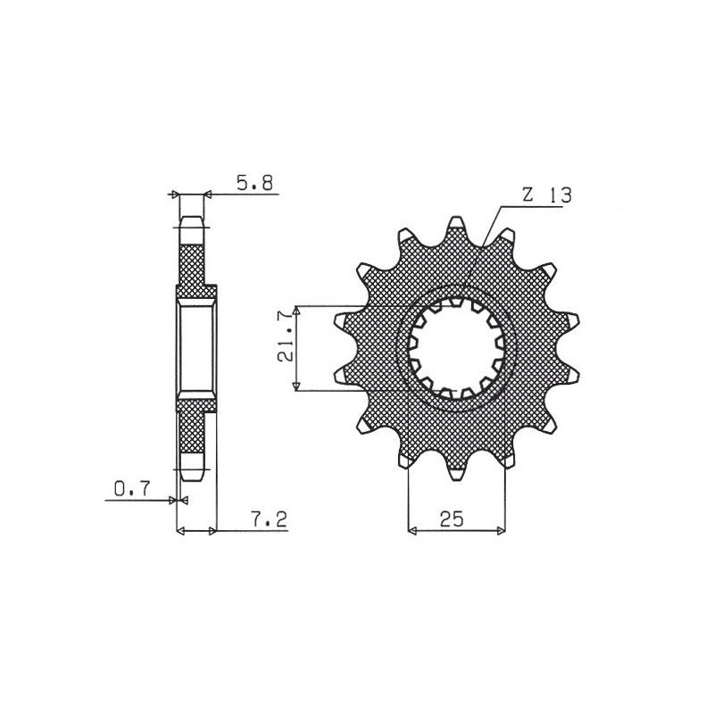 SUNSTAR ZĘBATKA PRZEDNIA 585 16 YAMAHA XTZ 750 '90-'98 (JTF578.16) (JTF1536.16) (ŁAŃC. 520) (58516JT)