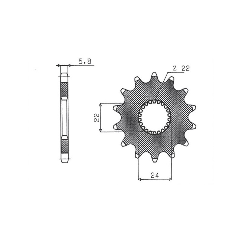 SUNSTAR ZĘBATKA PRZEDNIA 406 17 APRILIA RS125 '06-'11, RX 125 (JTF394.17) (ŁAŃC. 520) (40617JT)