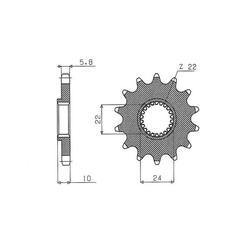 SUNSTAR ZĘBATKA PRZEDNIA 402 15 BMW F 650 '94-'13, APRILIA PEGASO 650 '98-'04 (JTF402.15) (ŁAŃC. 520) (40215JT)