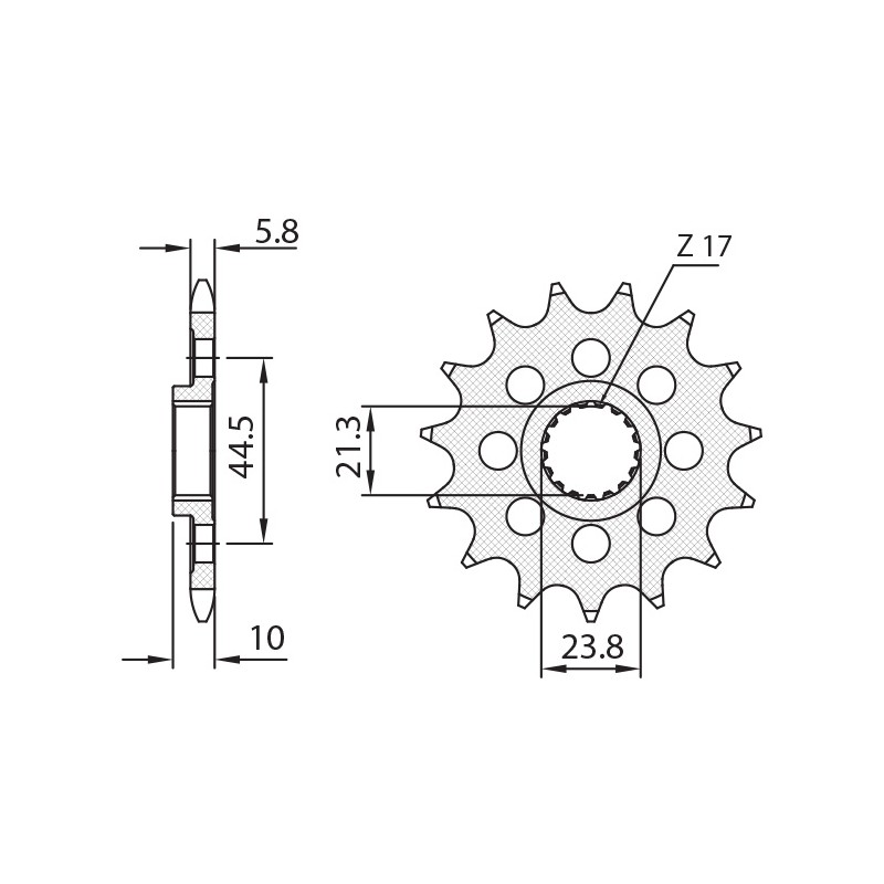 SUNSTAR ZĘBATKA PRZEDNIA 2133 13 SUZUKI RMZ 450 '08-'12 (JTF1441.13) (ŁAŃC. 520) (213313JT)