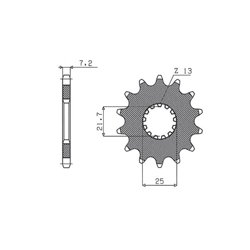 SUNSTAR ZĘBATKA PRZEDNIA 564 14 SUZUKI DL 650/ GSF 650 /SV (JTF520.14) (ŁAŃC. 525) (56414JT)