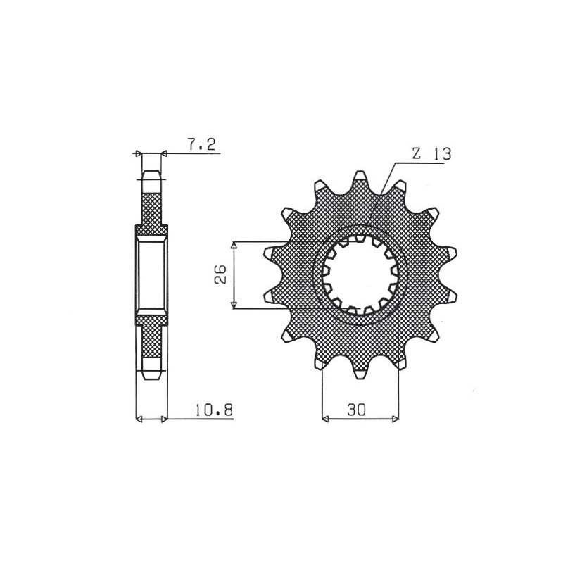 SUNSTAR ZĘBATKA PRZEDNIA 2091 16 YAMAHA FZ8 '10-'17, MT 09 '14-'17, MT 07 '14-'16 TDM 900 '02-'13 (JTF1591.16) (ŁAŃC. 525) (2091