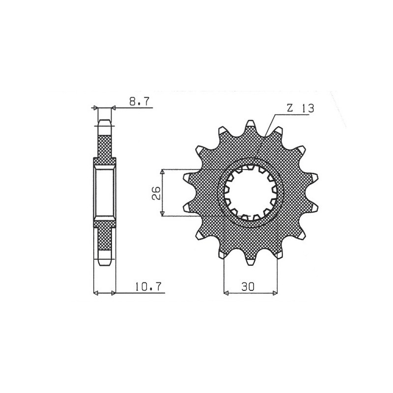 SUNSTAR ZĘBATKA PRZEDNIA 579 16 YAMAHA R1 '98-'03, FZS 1000 '01-'05 (JTF579.16) (ŁAŃC. 530) (57916JT)