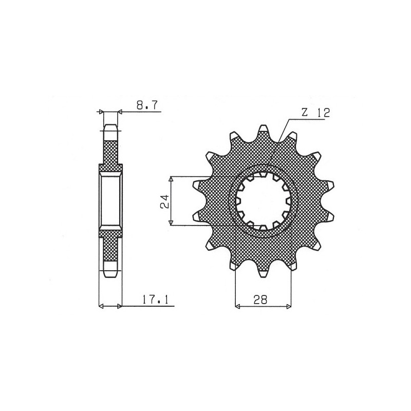 SUNSTAR ZĘBATKA PRZEDNIA 295 15 HONDA CBR 600F '87-'98 (JTF295.15) (ŁAŃC. 530) (29515JT)
