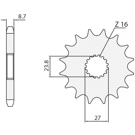SUNSTAR ZĘBATKA PRZEDNIA 2190 17 SUZUKI GSXR 1000 '09-'15, HAYABUSA '08-'15, B-KING '08-'12 (JTF423.17) (ŁAŃC. 530) (219017JT)