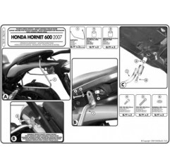 KAPPA STELAŻ POD SAKWY BOCZNE HONDA CB 600F HORNET 07-09