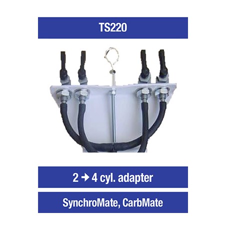 OPTIMATE TECMATE ADAPTER DO SYNCHRONIZATORÓW GAŹNIKA SYNCHROMATE ORAZ CARBMATE Z 2 NA 4 CYLINDRY