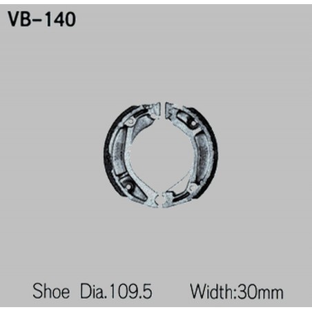 VESRAH SZCZĘKI HAMULCOWE HONDA XL 250R '82-'87, XL350R '84-'86