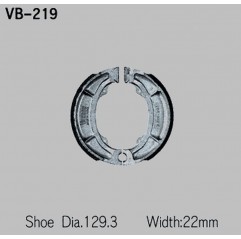 VESRAH SZCZĘKI HAMULCOWE YAMAHA YZ 125 '76-'83, YZ 250 '74-'80, YZ 400 '76-'79 (PRZÓD)