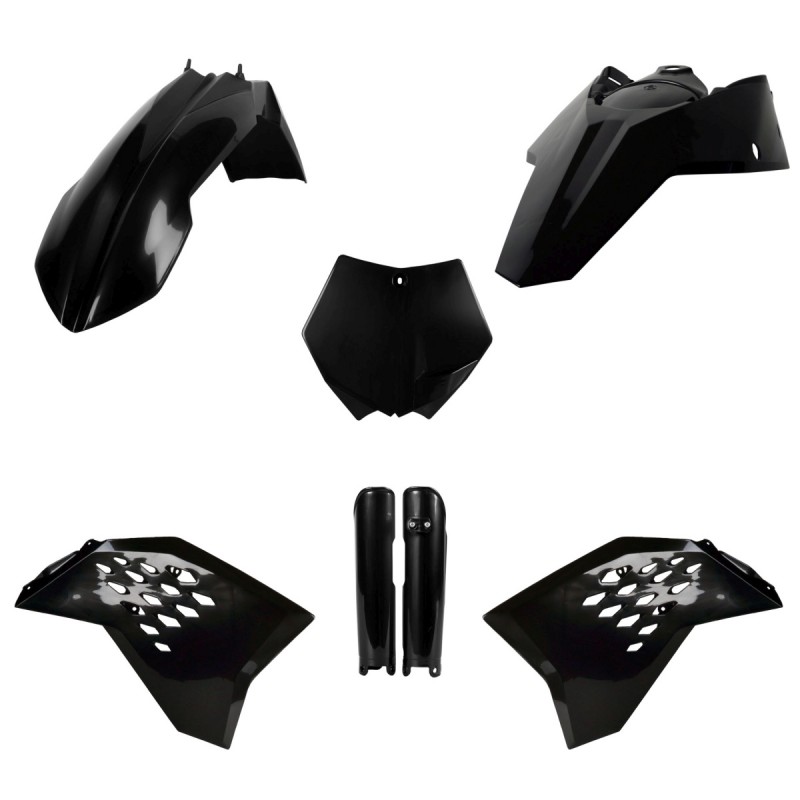 POLISPORT KOMPLET PLASTIKÓW (FULL KIT) KTM SX/SX-F '07 W ZESTAWIE OSŁONY AMORTYZATORÓW (8399000001) KOLOR CZARNY