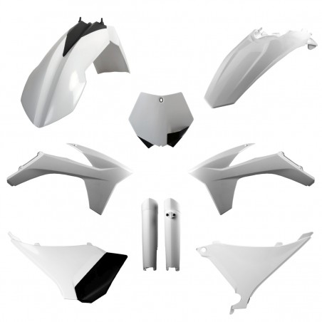 POLISPORT KOMPLET PLASTIKÓW (FULL KIT) KTM SX '11 XC/XC-F '11 W ZESTAWIE OSŁONY AMORTYZATORÓW (8398500002) KOLOR BIAŁY