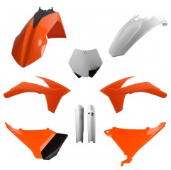 POLISPORT KOMPLET PLASTIKÓW (FULL KIT) KTM SX '11 XC/XC-F '11 W ZESTAWIE OSŁONY AMORTYZATORÓW (8398500002) KOLOR POMARAŃCZOWY OE