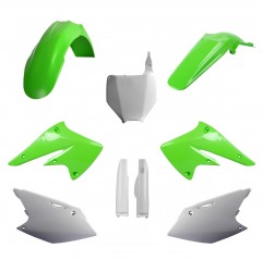 POLISPORT KOMPLET PLASTIKÓW (FULL KIT) KAWASAKI KX 250F '04-'05 W ZESTAWIE TABLICA PRZEDNIA (8660800002) I OSŁONY AMORTYZARORÓW 