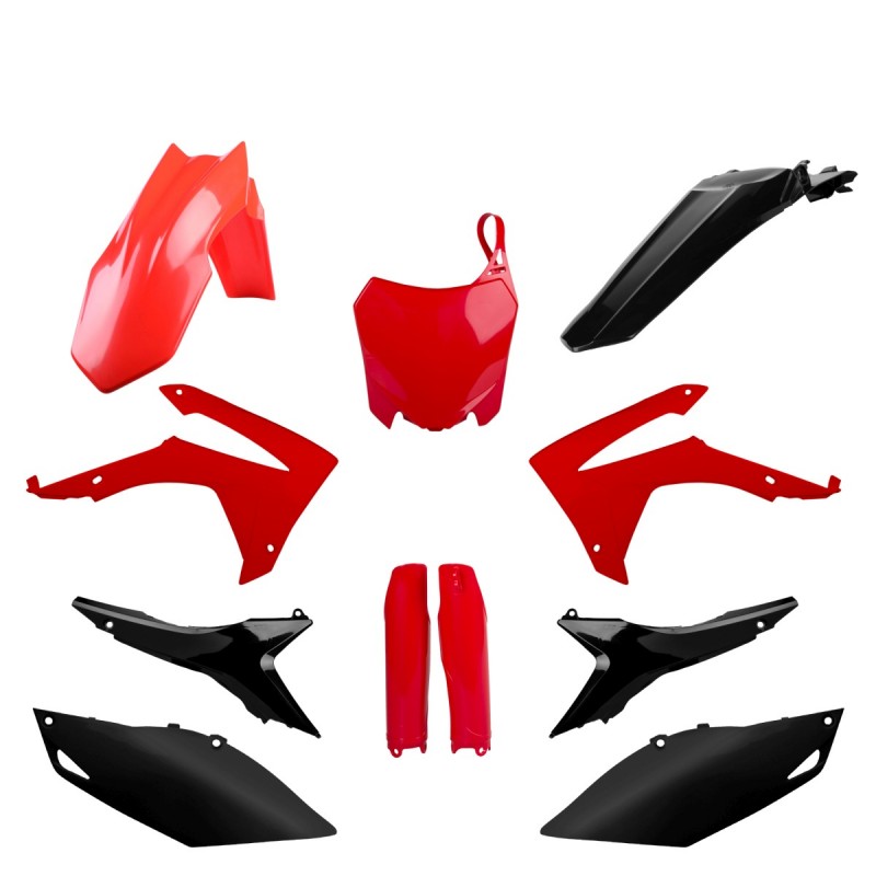 POLISPORT KOMPLET PLASTIKÓW (FULL KIT) HONDA CRF 250R '14-'17 CRF 450R '13-'16 W ZESTAWIE TABLICA PRZEDNIA (8659400001) I OSŁONY