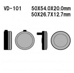 VESRAH KLOCKI HAMULCOWE KH12 HONDA CB750 FOUR '70-'76 (K1-K6)
