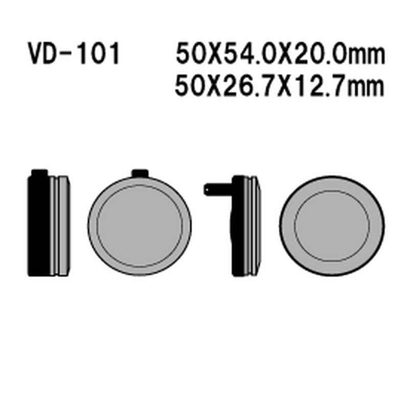 VESRAH KLOCKI HAMULCOWE KH12 HONDA CB750 FOUR '70-'76 (K1-K6)
