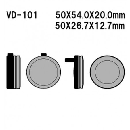 VESRAH KLOCKI HAMULCOWE KH12 HONDA CB750 FOUR '70-'76 (K1-K6)