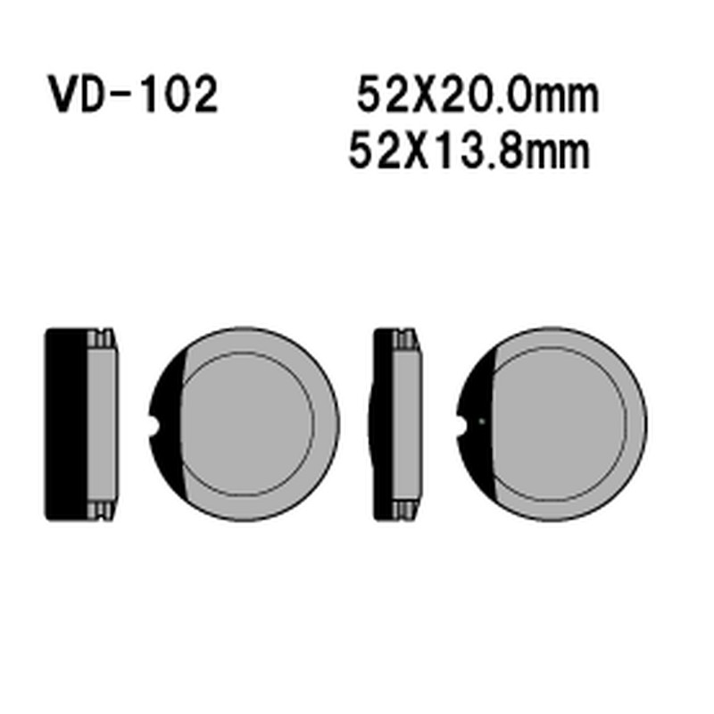VESRAH KLOCKI HAMULCOWE KH13 HONDA CB 360/550/750