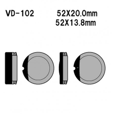 VESRAH KLOCKI HAMULCOWE KH13 HONDA CB 360/550/750