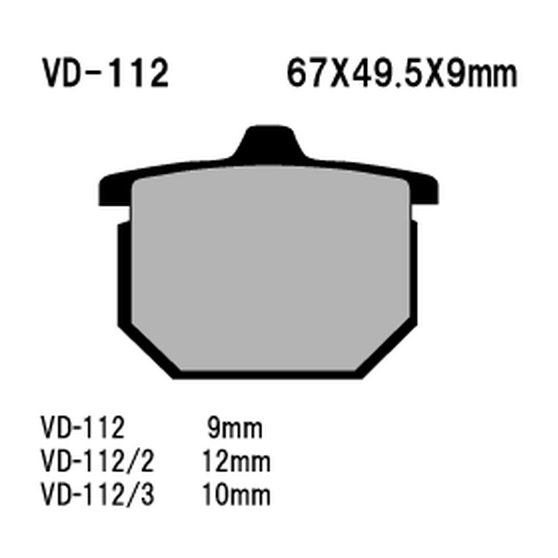 VESRAH KLOCKI HAMULCOWE KH29 SPIEK METALICZNY (ZŁOTE) HONDA CX500 '79-'81, GL1000/1100 '75-'81