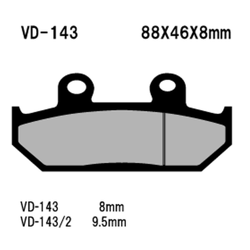 VESRAH KLOCKI HAMULCOWE KH124/2 SPIEK METALICZNY (ZŁOTE)
