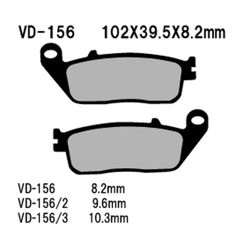 VESRAH KLOCKI HAMULCOWE KH142/196 SPIEK METALICZNY (ZŁOTE)