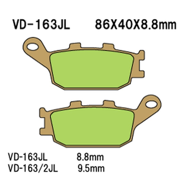VESRAH KLOCKI HAMULCOWE KH174 SPIEK METALICZNY (ZŁOTE)
