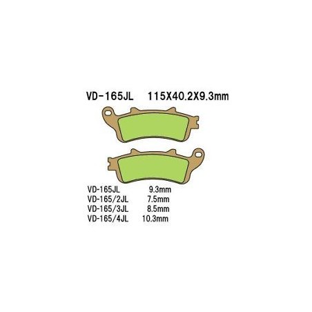 VESRAH KLOCKI HAMULCOWE KH261/KH281 SPIEK METALICZNY (ZŁOTE)