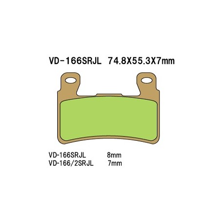 VESRAH KLOCKI HAMULCOWE KH265/KH296