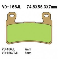 VESRAH KLOCKI HAMULCOWE KH265/KH296 SPIEK METALICZNY (ZŁOTE) HONDA CBR/VTR PRZÓD (7MM)
