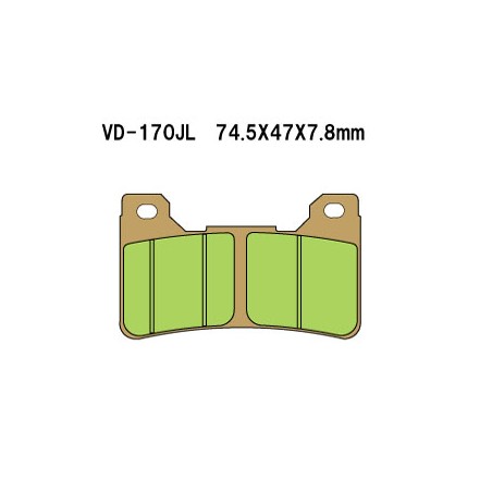 VESRAH KLOCKI HAMULCOWE KH390 SPIEK METALICZNY (ZŁOTE) HONDA CBR 600/900 RR PRZÓD