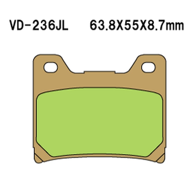 VESRAH KLOCKI HAMULCOWE KH88 SPIEK METALICZNY (ZŁOTE)