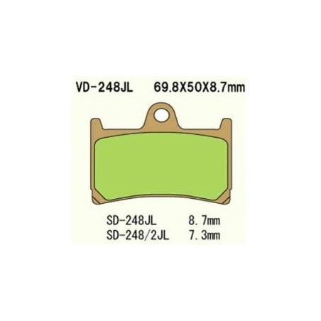 VESRAH KLOCKI HAMULCOWE KH252 SPIEK METALICZNY (ZŁOTE) YAMAHA FZ6/R6/R1/FJR PRZÓD