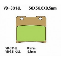 VESRAH KLOCKI HAMULCOWE KH103 SPIEK METALICZNY (ZŁOTE) SUZUKI VS 600/750/800/1400