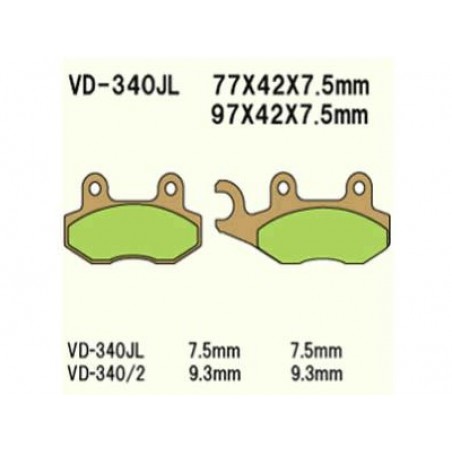 VESRAH KLOCKI HAMULCOWE KH135 / KH214 SPIEK METALICZNY (ZŁOTE)