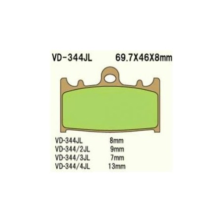 VESRAH KLOCKI HAMULCOWE KH158 SPIEK METALICZNY (ZŁOTE)