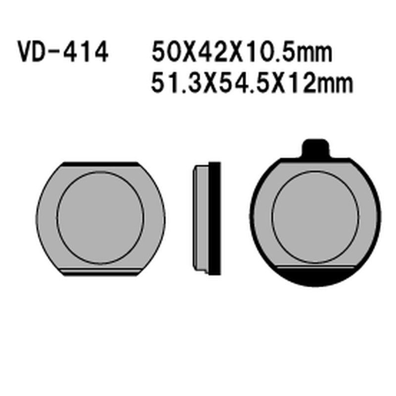 VESRAH KLOCKI HAMULCOWE KH33 KAWASAKI Z400/650/750/1000, KZ900 76-77 - ZASTĄPIONE PRZEZ SD-414