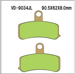 VESRAH KLOCKI HAMULCOWE KH457 SPIEK METALICZNY (ZŁOTE) PRZÓD HARLEY DAVIDSON
