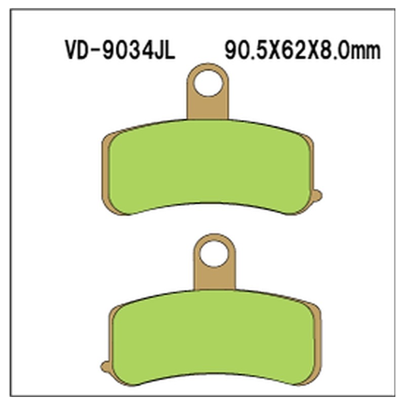 VESRAH KLOCKI HAMULCOWE KH457 SPIEK METALICZNY (ZŁOTE) PRZÓD HARLEY DAVIDSON