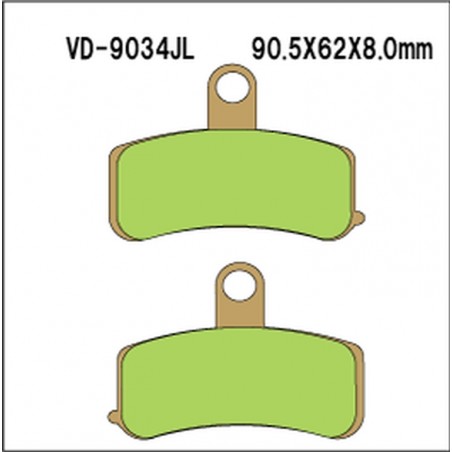 VESRAH KLOCKI HAMULCOWE KH457 SPIEK METALICZNY (ZŁOTE) PRZÓD HARLEY DAVIDSON
