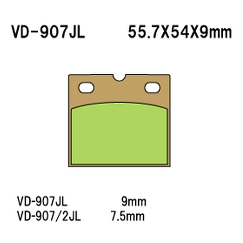 VESRAH KLOCKI HAMULCOWE KH18 SPIEK METALICZNY (ZŁOTE)
