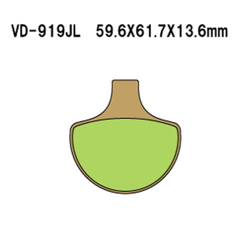 VESRAH KLOCKI HAMULCOWE KH94 SPIEK METALICZNY (ZŁOTE) PRZÓD HARLEY DAVIDSON