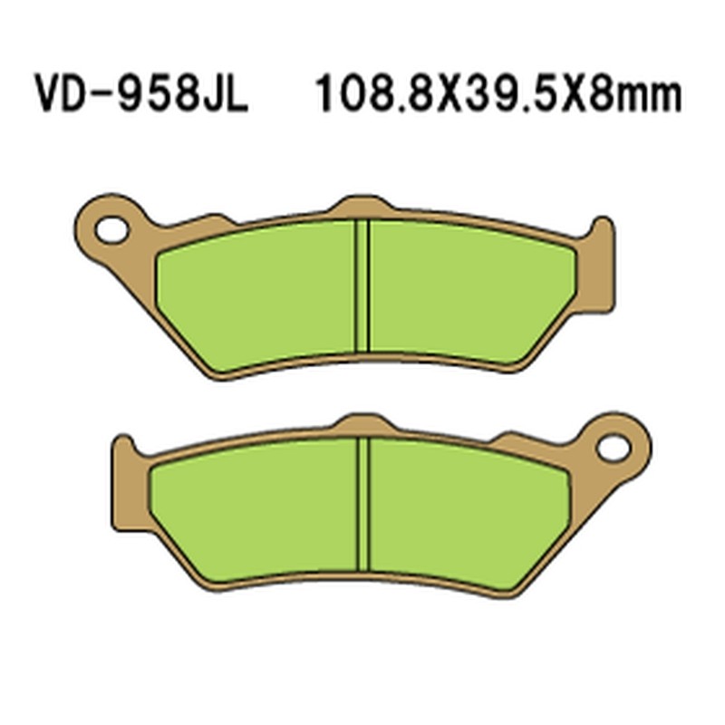 VESRAH KLOCKI HAMULCOWE KH209/KH209/2 SPIEK METALICZNY (ZŁOTE)