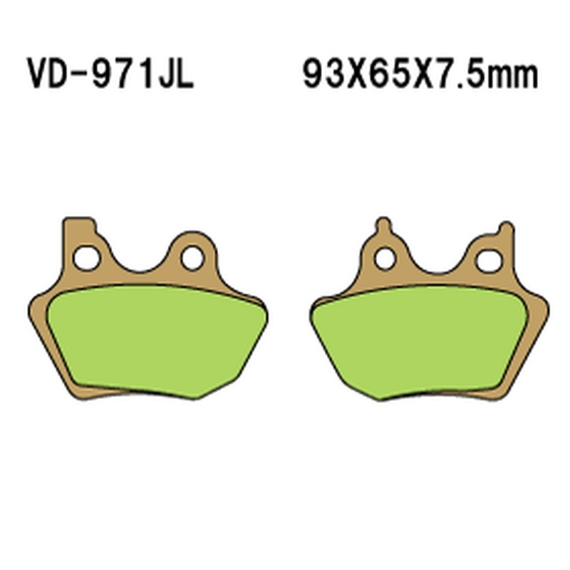 VESRAH KLOCKI HAMULCOWE KH299 SPIEK METALICZNY (ZŁOTE) HARLEY DAVIDSON