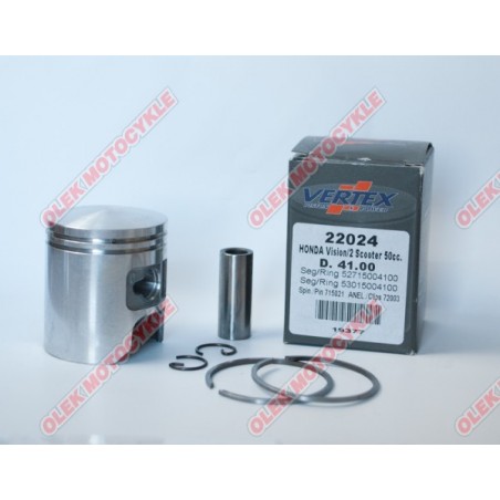 VERTEX TŁOK HONDA KYMCO (PIERŚCIENIE 53015004125 X 1, 52715004125 X 1)